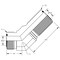 World Wide Fittings Male Flat Face O-Ring Bulkhead to Male Flat Face O-Ring 45 Degree Union Elbow 4375X04X04 - alternate 2